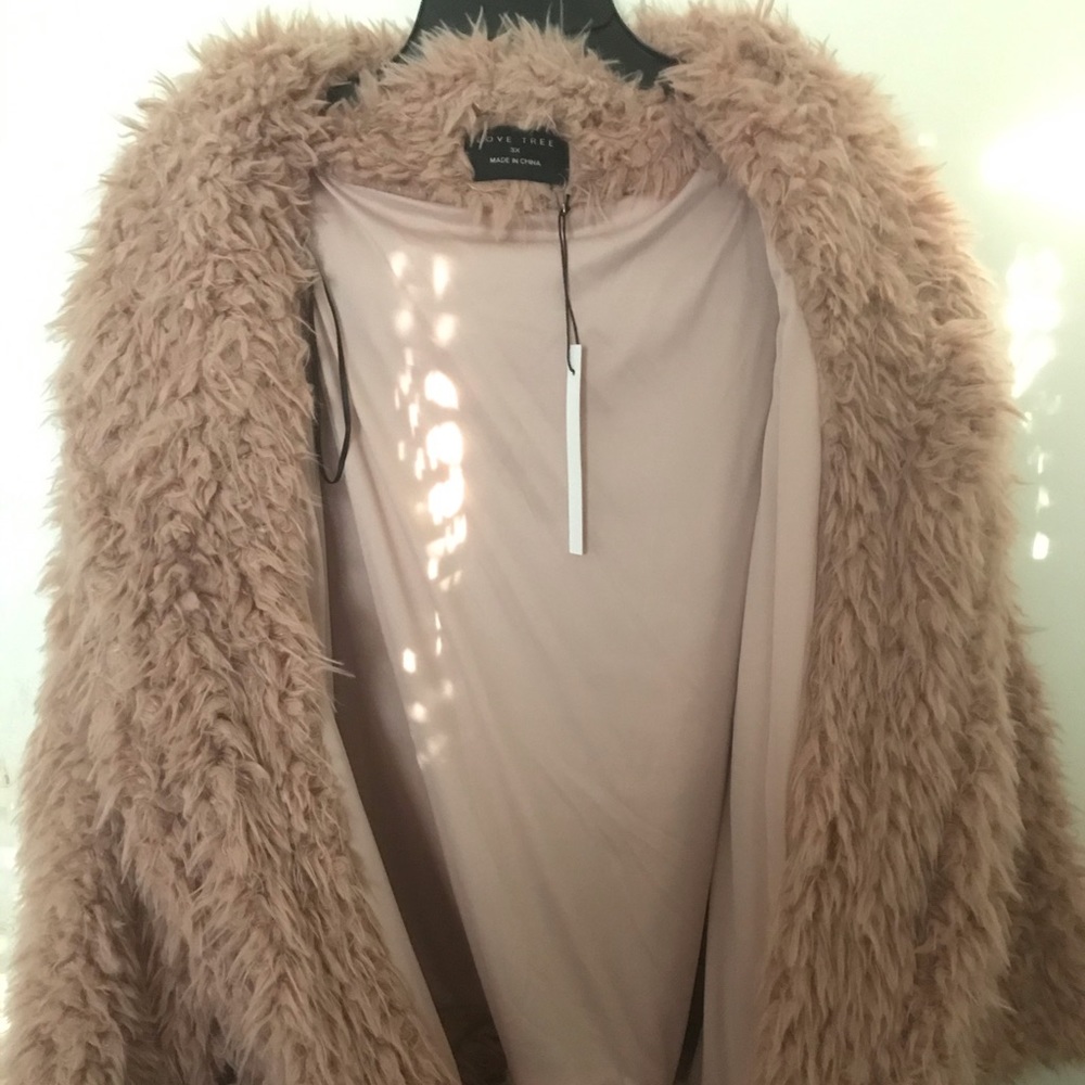 Pink shaggy/ teddy  jacket